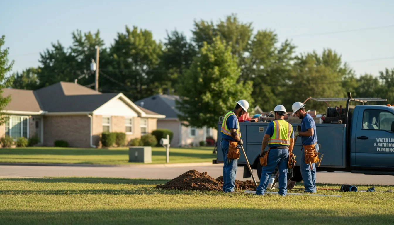 Residential water line and bathroom plumbing service in Fairchance, PA